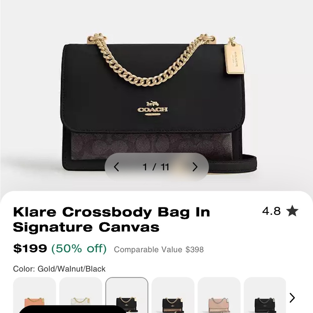 Coach Black and Gold Crossbody Bag with Gold Hardware

SOLD